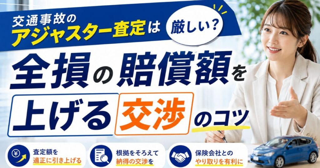 交通事故のアジャスター査定は厳しい？全損の賠償額を上げる交渉のコツの実写サムネイル画像